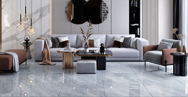 Mẫu gạch porcelain catalan khổ lớn dùng cho phòng khách có diện tích rộng