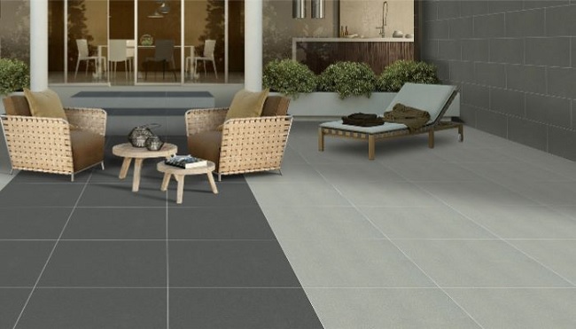 Lát sân vườn bằng mẫu gạch giả xi măng kích thước 300x300 tone xám Lát sân vườn bằng mẫu gạch giả xi măng kích thước 300x300 tone xám